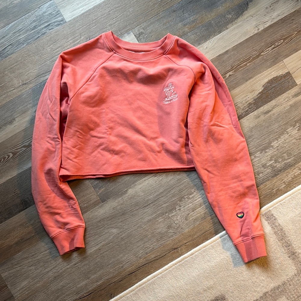 Spiritual Gangster Long Sleeve Cropped Sweatshirt Size Small